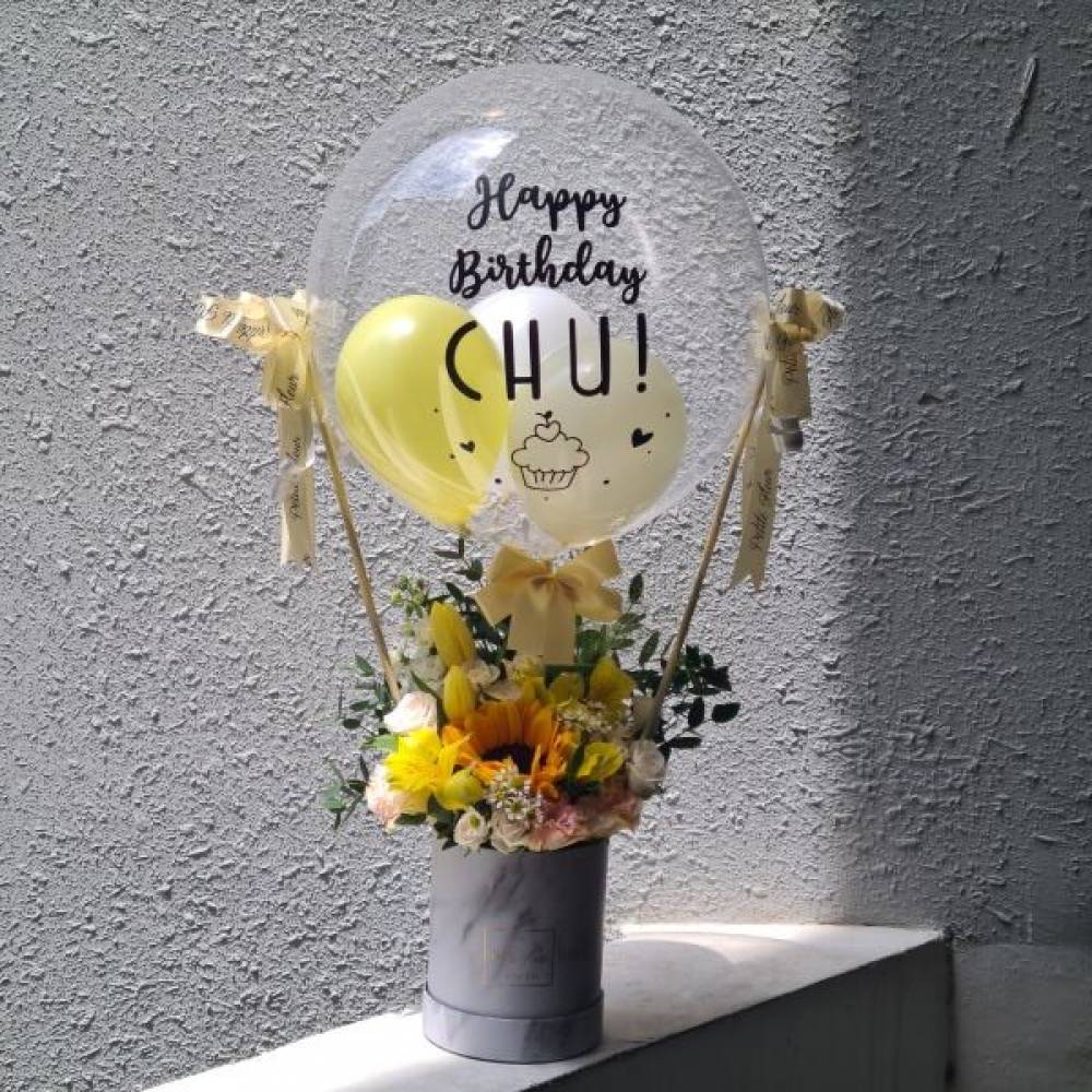 Hot Air Balloon - Fresh Flowers