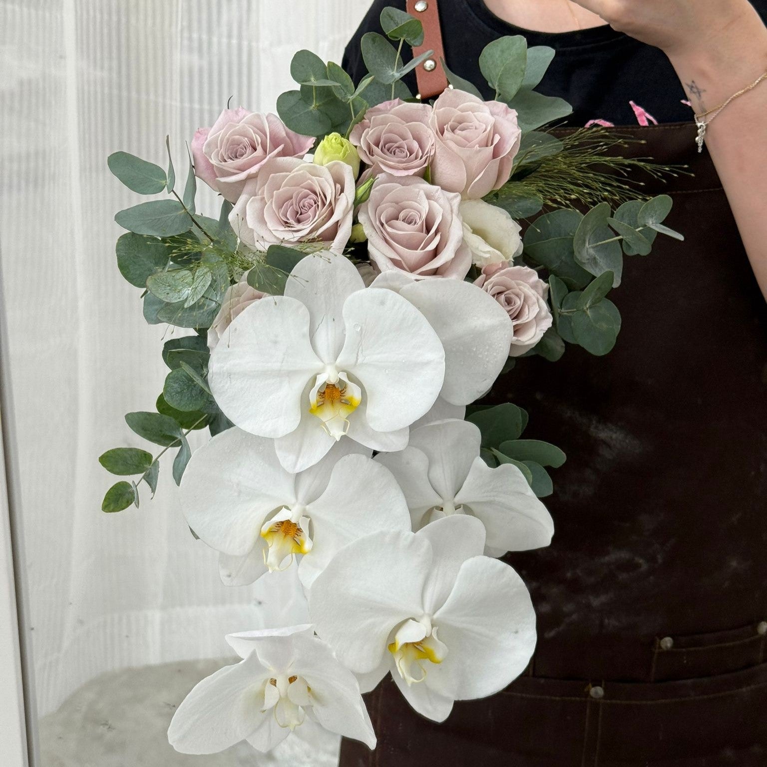Orchid Veil Bridal Bouquet