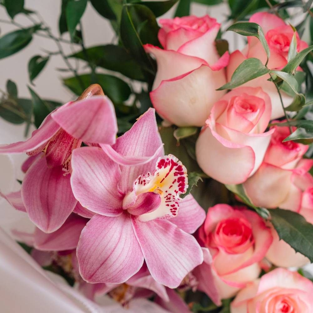 Luxe Cymbidium & Rose Bouquet