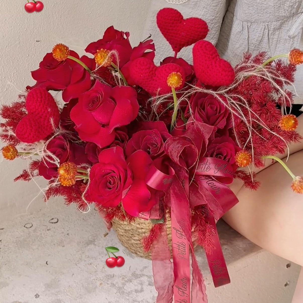Sweetheart Rose Basket