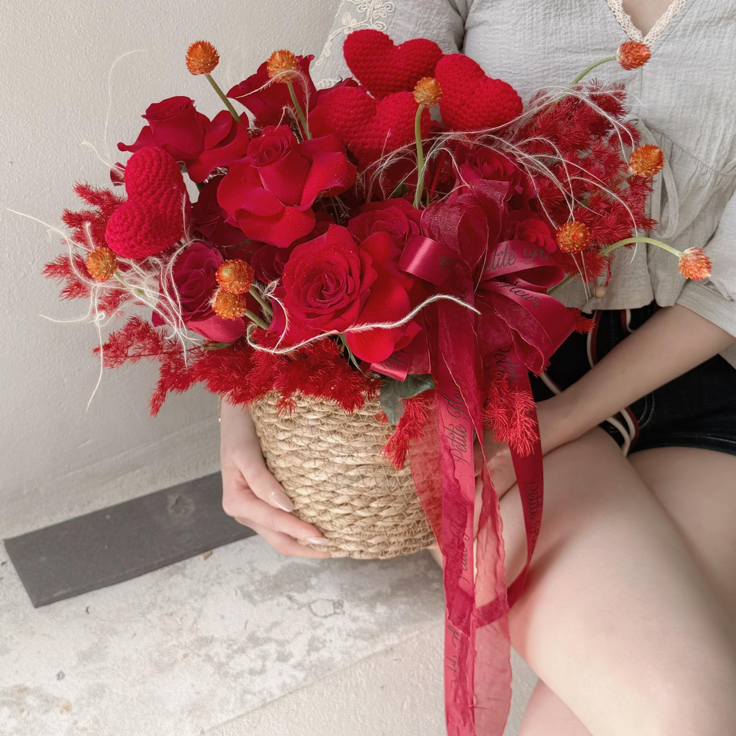 Sweetheart Rose Basket