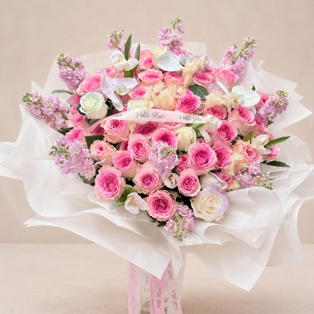 Pink Rosselle Roses Bouquet