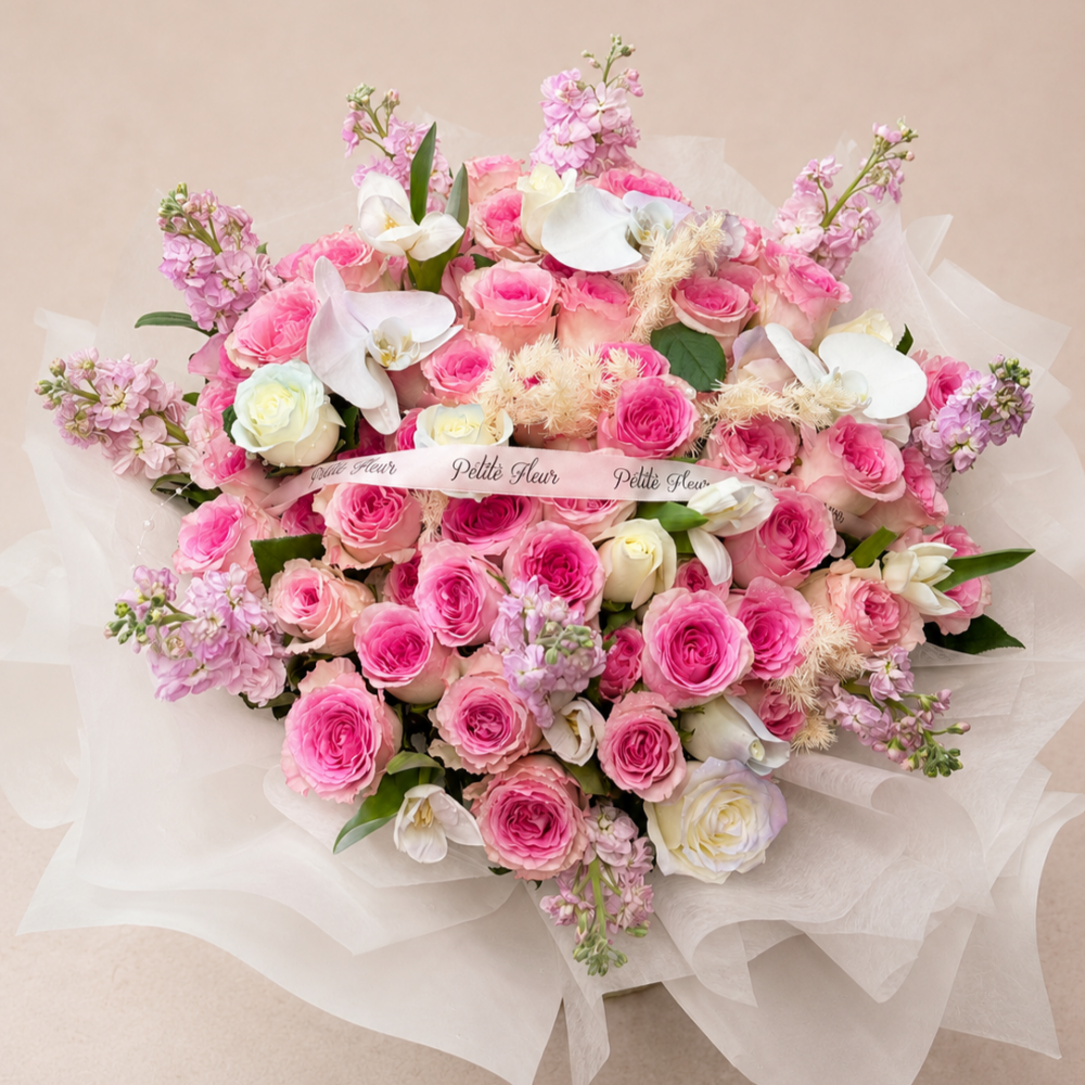 Pink Rosselle Roses Bouquet