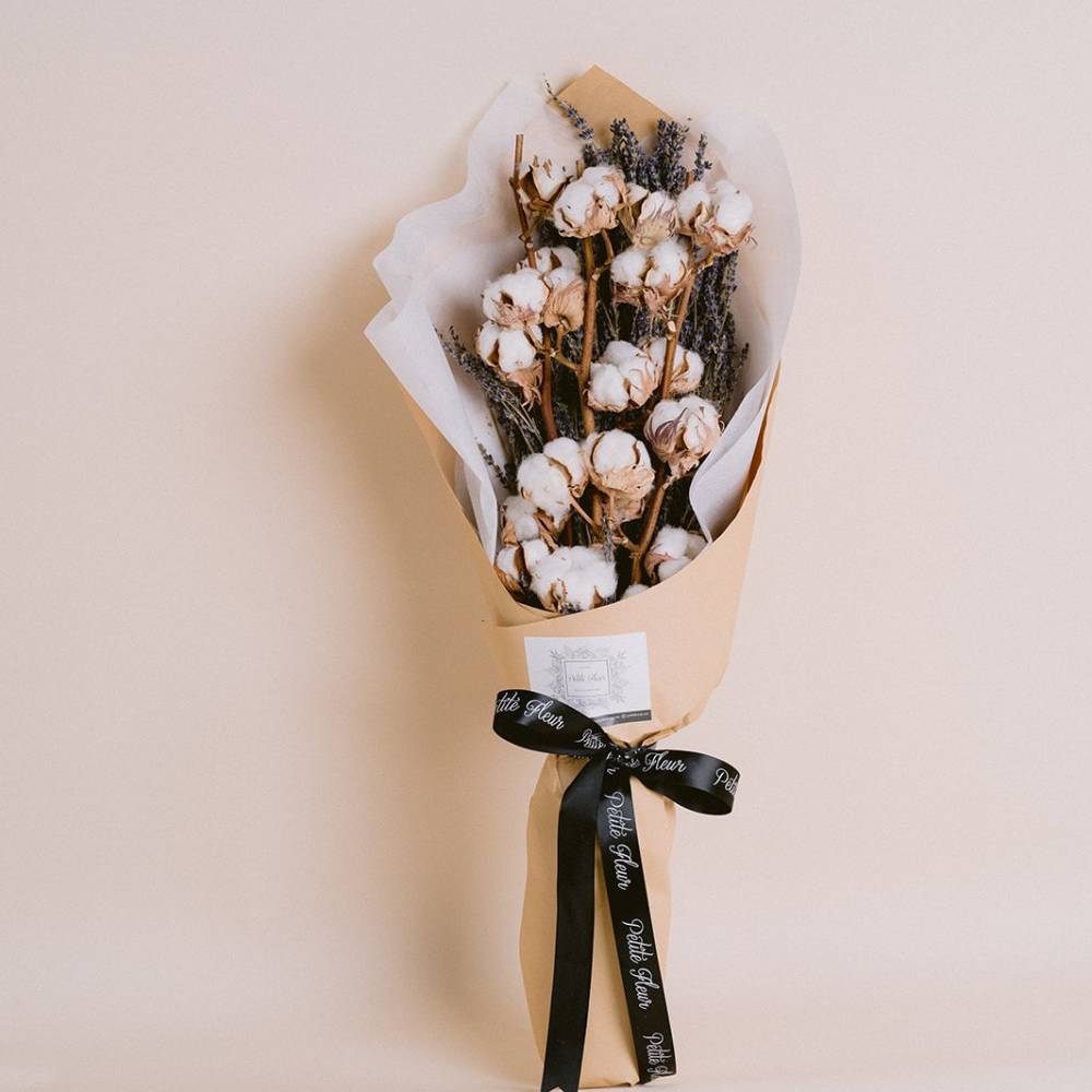 Cotton and Lavender Bouquet