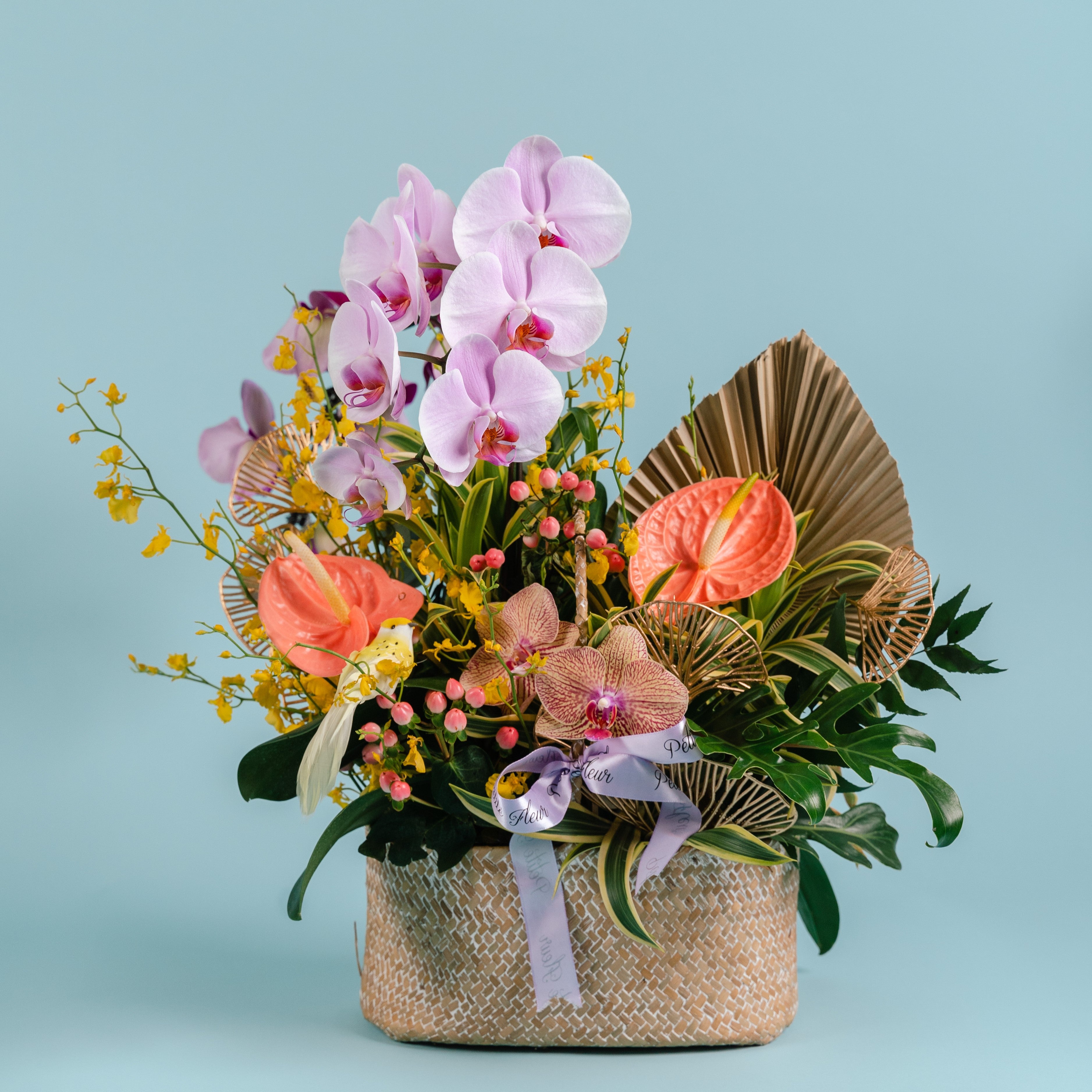 Bright and Peachy Festive Basket