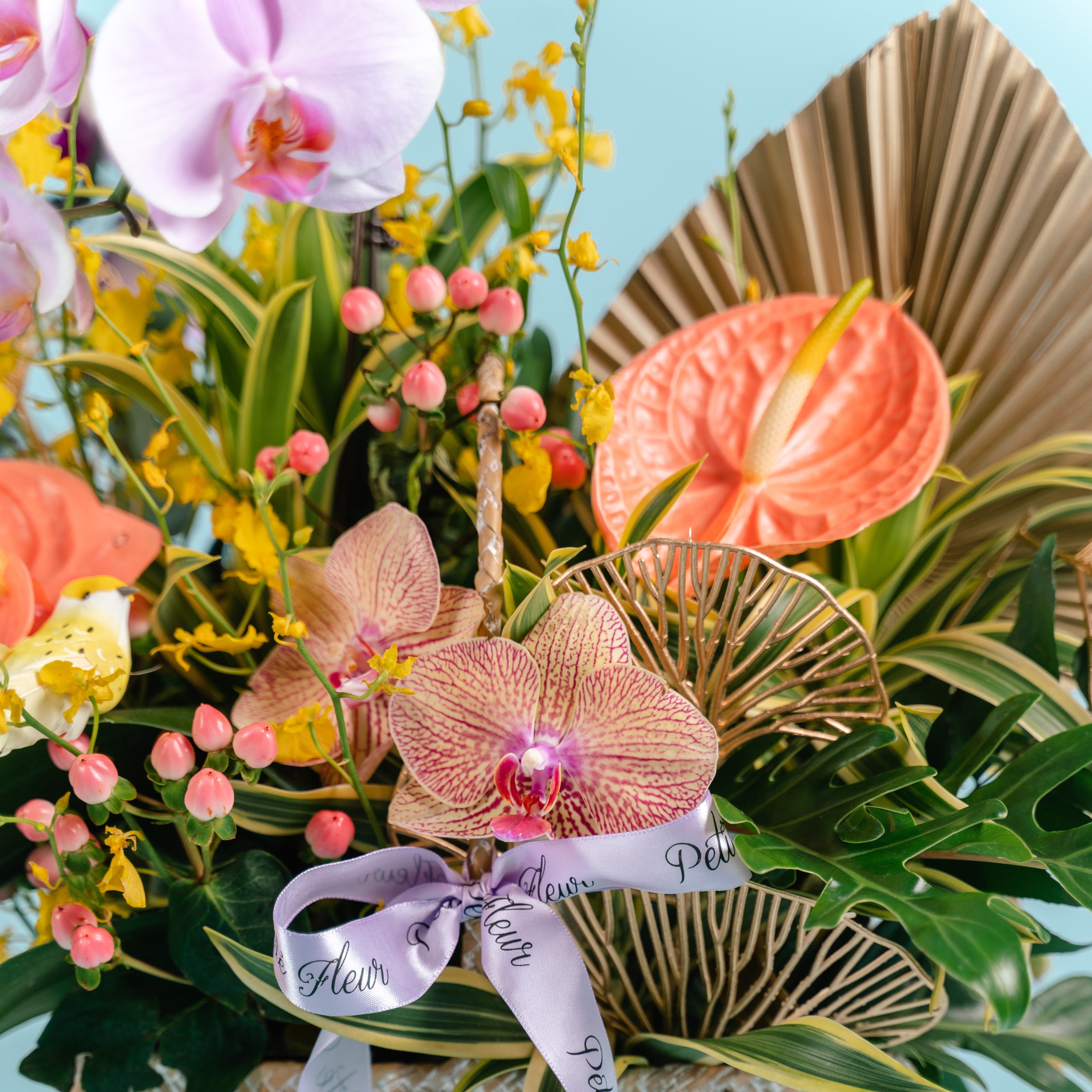 Bright and Peachy Festive Basket