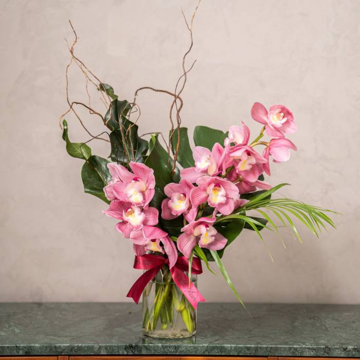 Dainty Pink Orchid Arrangement