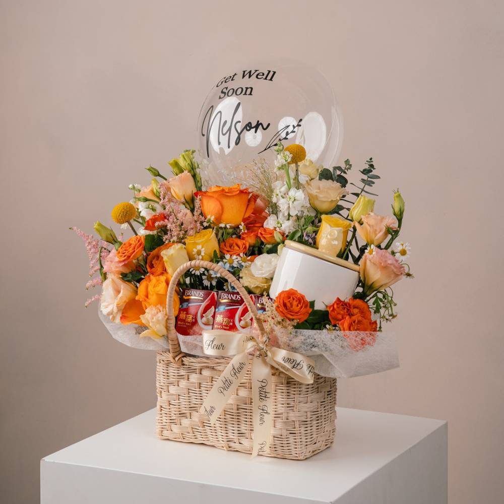 Get Well Soon Floral Basket