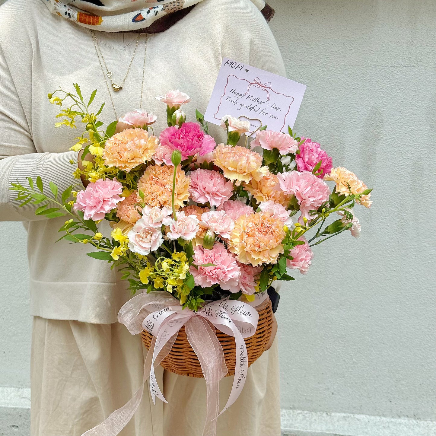 Sweet Carnation Basket