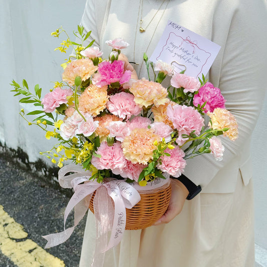 Sweet Carnation Basket