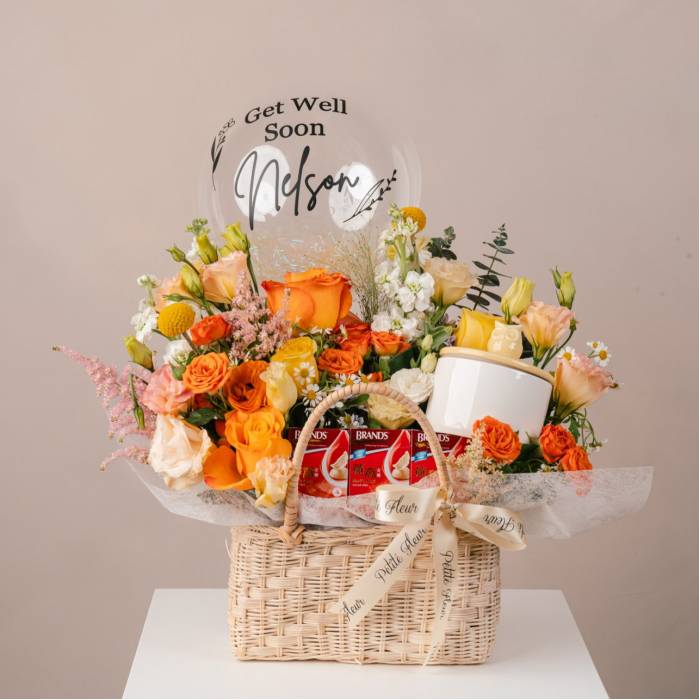 Get Well Soon Floral Basket