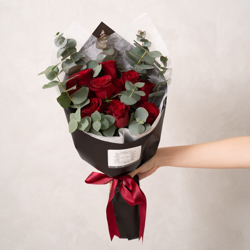 Roses and Eucalyptus Bouquet