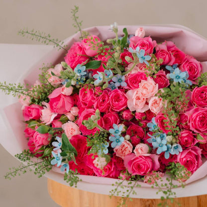 Spray Roses and Tweedia Bouquet