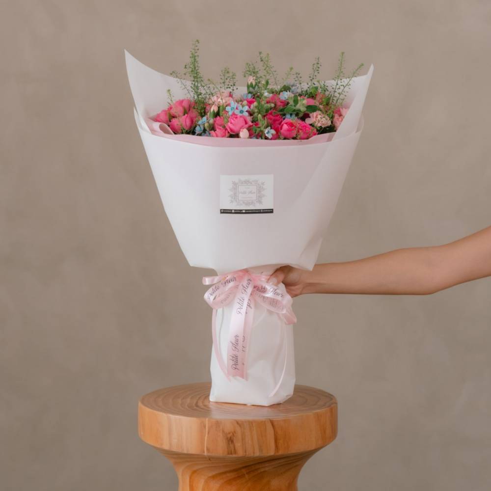 Spray Roses and Tweedia Bouquet